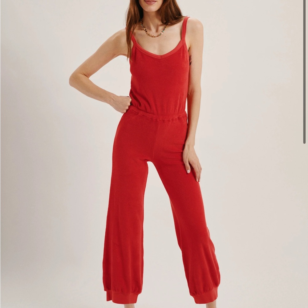 Suzi Kondi red terry Jumpsuit